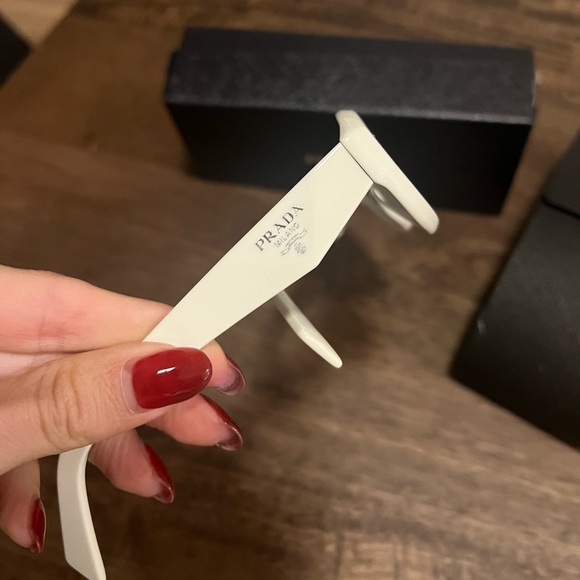 Prada White Symbole Sunglasses - Picture 4 of 5